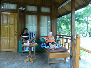 Terrasse unseres Bungalows
